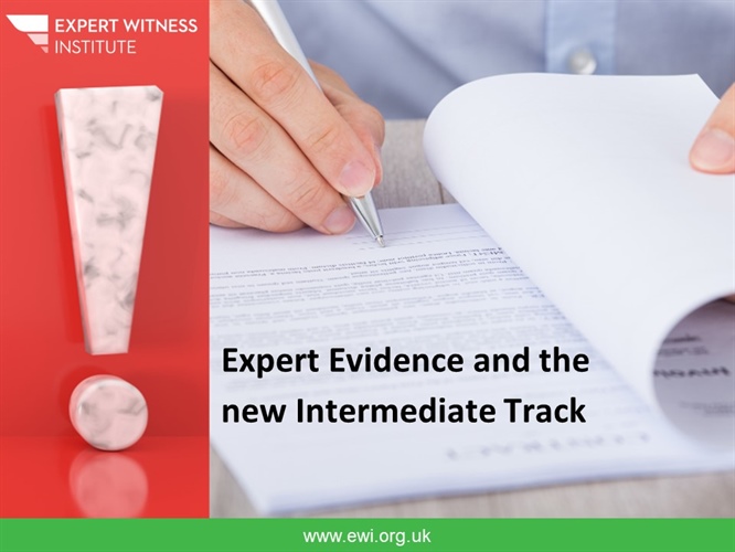 Expert Evidence and the Intermediate Track